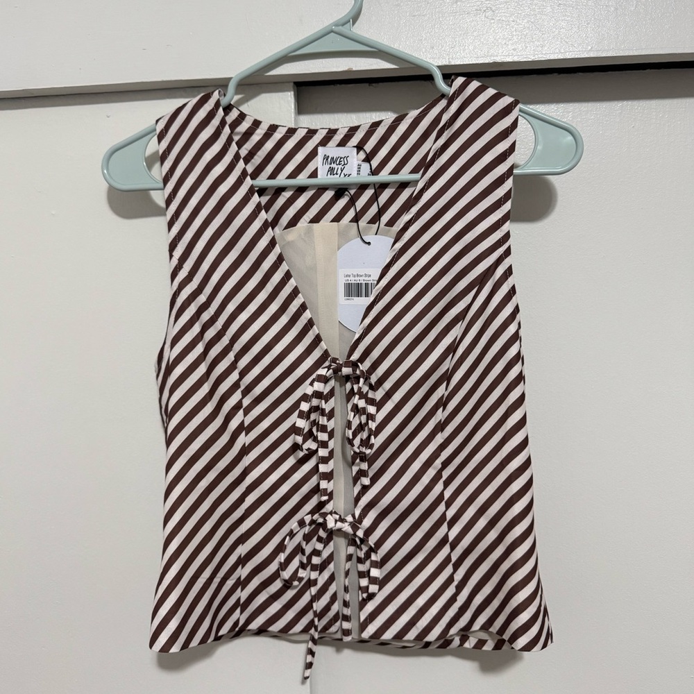 Princess Polly - Lishar Brown Stripe Top